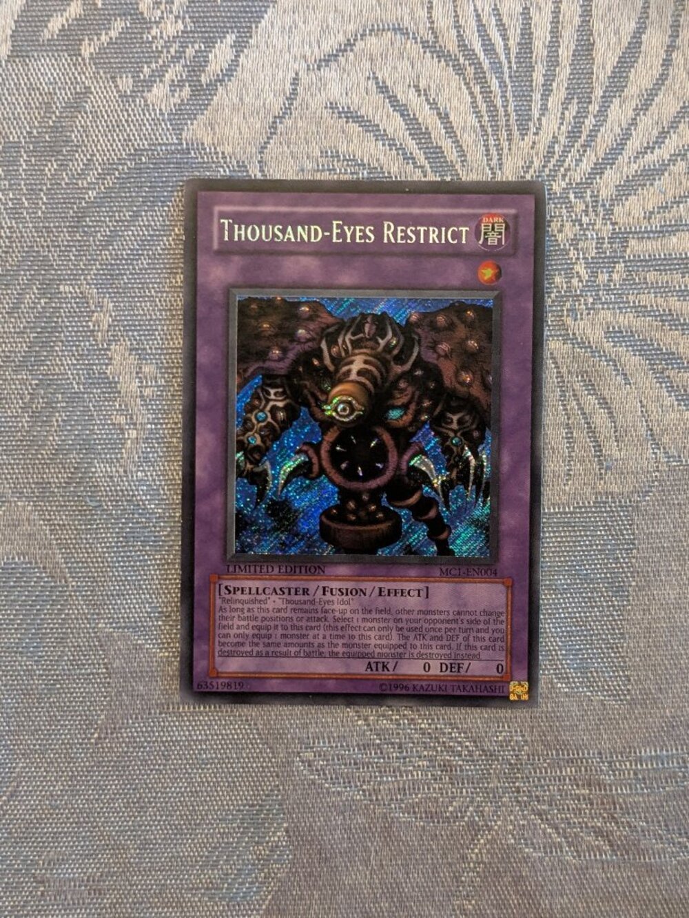 Yu-Gi-Oh! Thousand-Eyes Restrict MC1-EN004 Secret Rare Limited Edition